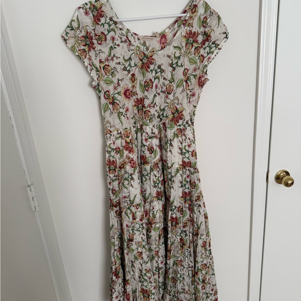 Soft Surroundings Multicolor Floral Maxi Dress